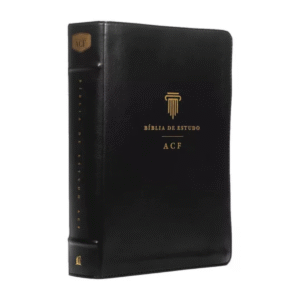 Bíblia de Estudo ACF Letra Normal Couro Soft Preta