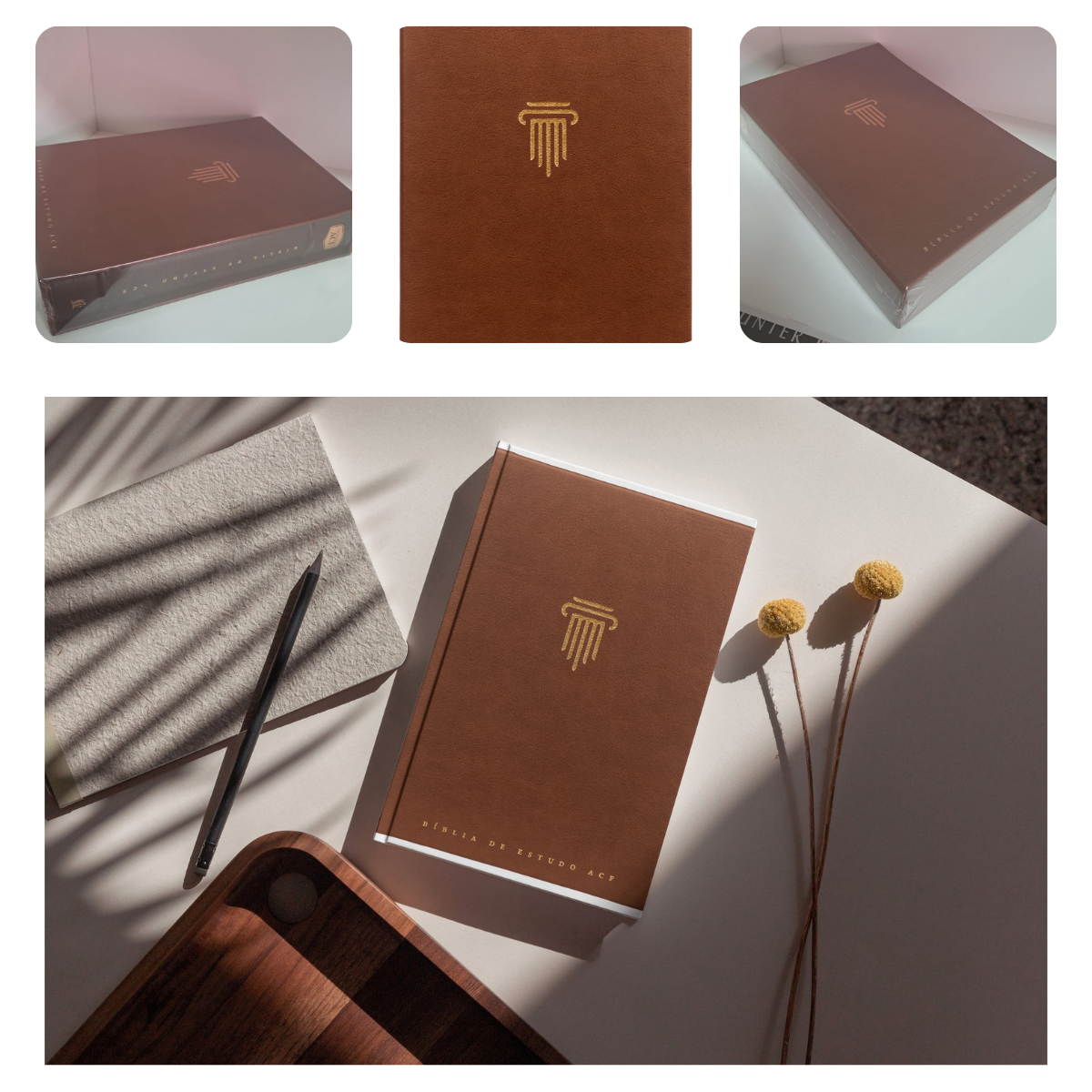 Bíblia de Estudo ACF Letra Normal Couro Soft Marrom - Imagem 5