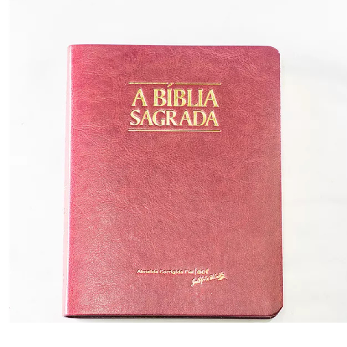 Bíblia ACF Letra Média Fina Luxo Vinho
