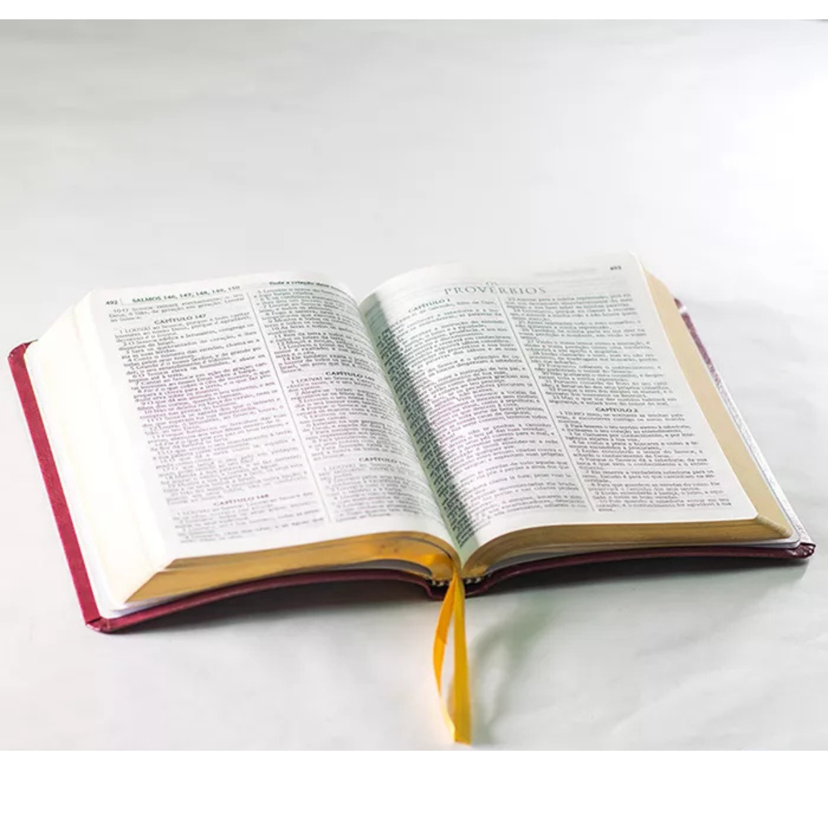 Bíblia ACF Letra Média Fina Luxo Vinho - Imagem 5