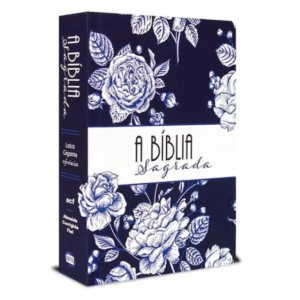 Bíblia Sagrada Acf Letra Gigante Com Referência & Mapas Capa Rosa Azul