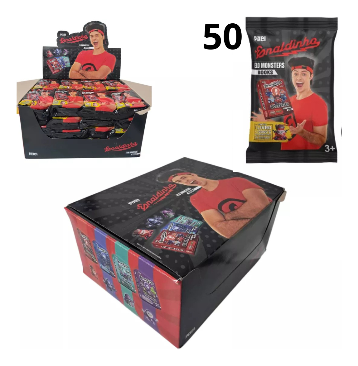 Coleção - Elo Monsters Books - Enaldinho - Caixa C/ 50 Pacotes (50 Gogos Sortidos)