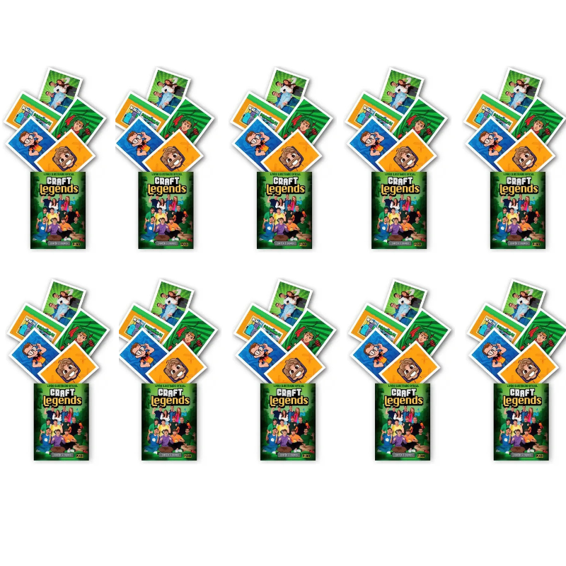 Kit de 10 Envelopes com 50 cromos Álbum oficial Craft Legends - Imagem 3