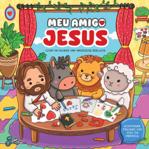 Livro Meu Amigo Jesus Livro de Colorir com Versículos Bíblicos