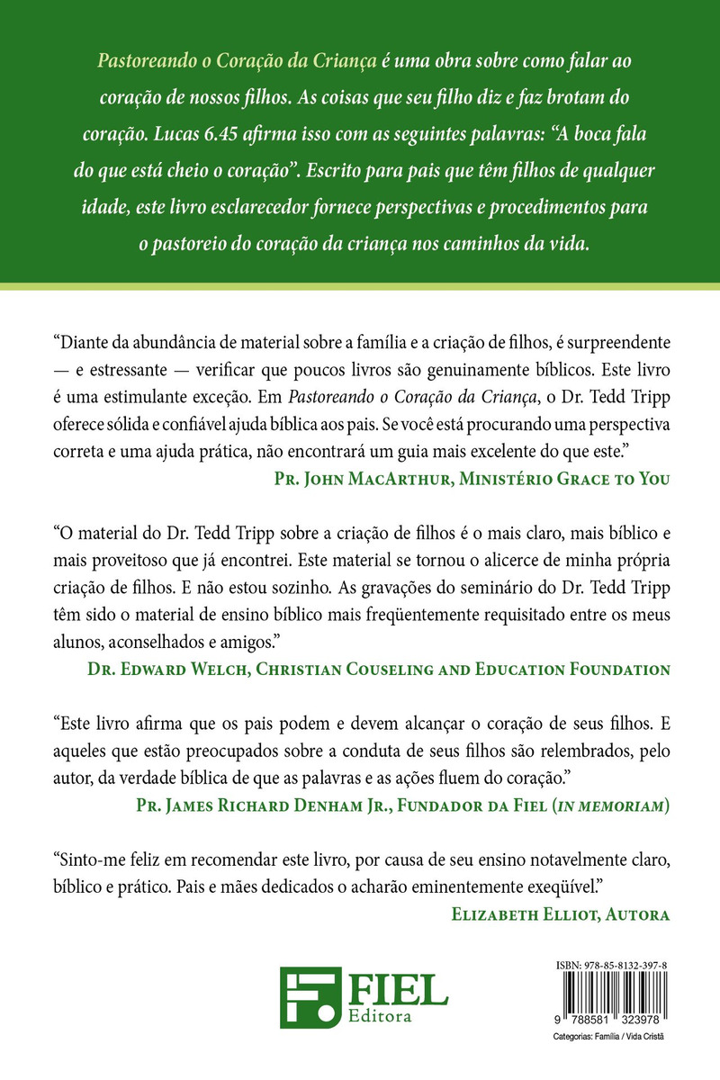 LIVRO - PASTOREANDO O CORACAO DA CRIANCA - 2 EDICAO - EDITORA FIEL - Imagem 3