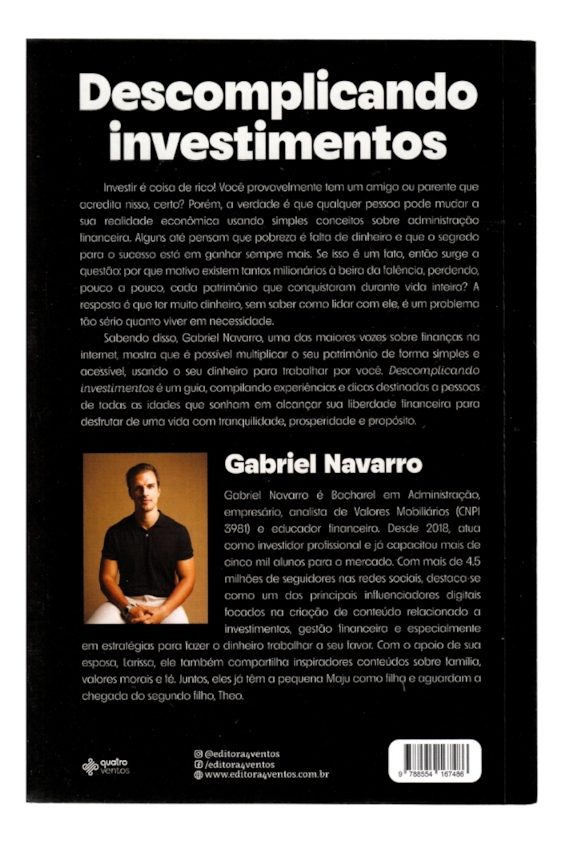 LIVRO - DESCOMPLICANDO INVESTIMENTOS - EDITORA QUATRO VENTOS - Imagem 2