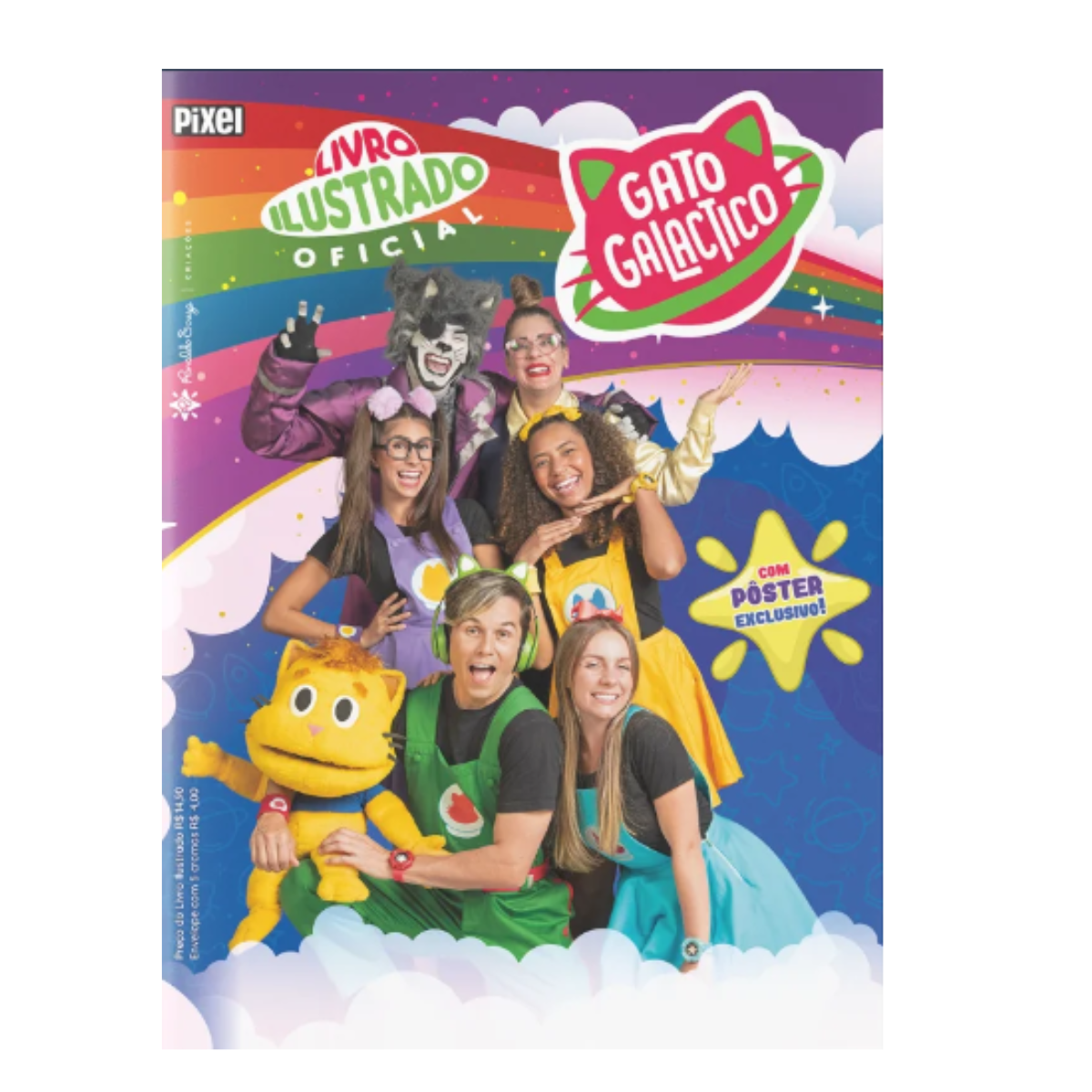 KIT 10 ENVELOPES + LIVRO ILUSTRADO OFICIAL GATO GALACTICO - Imagem 2