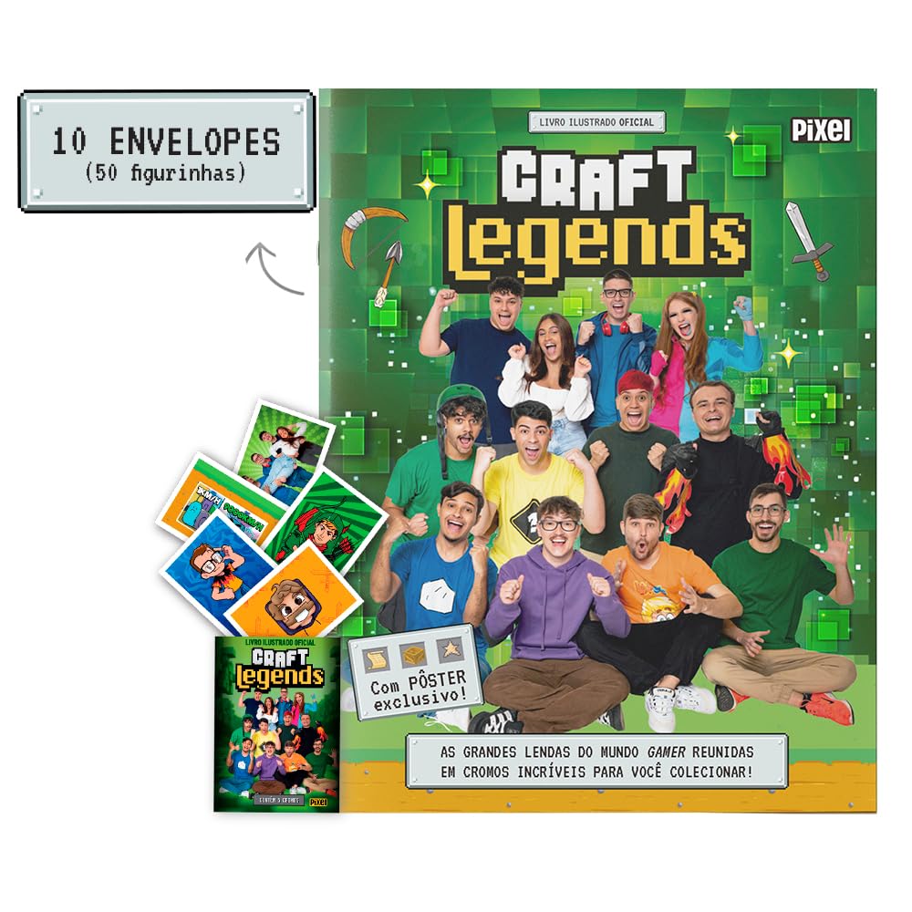 Capa do livro Album Craft Legends - 50 figurinhas