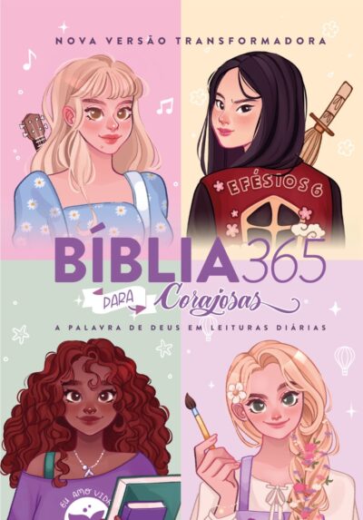 Capa do livro Bíblia 365 NVT Corajosas 2 - capa dura