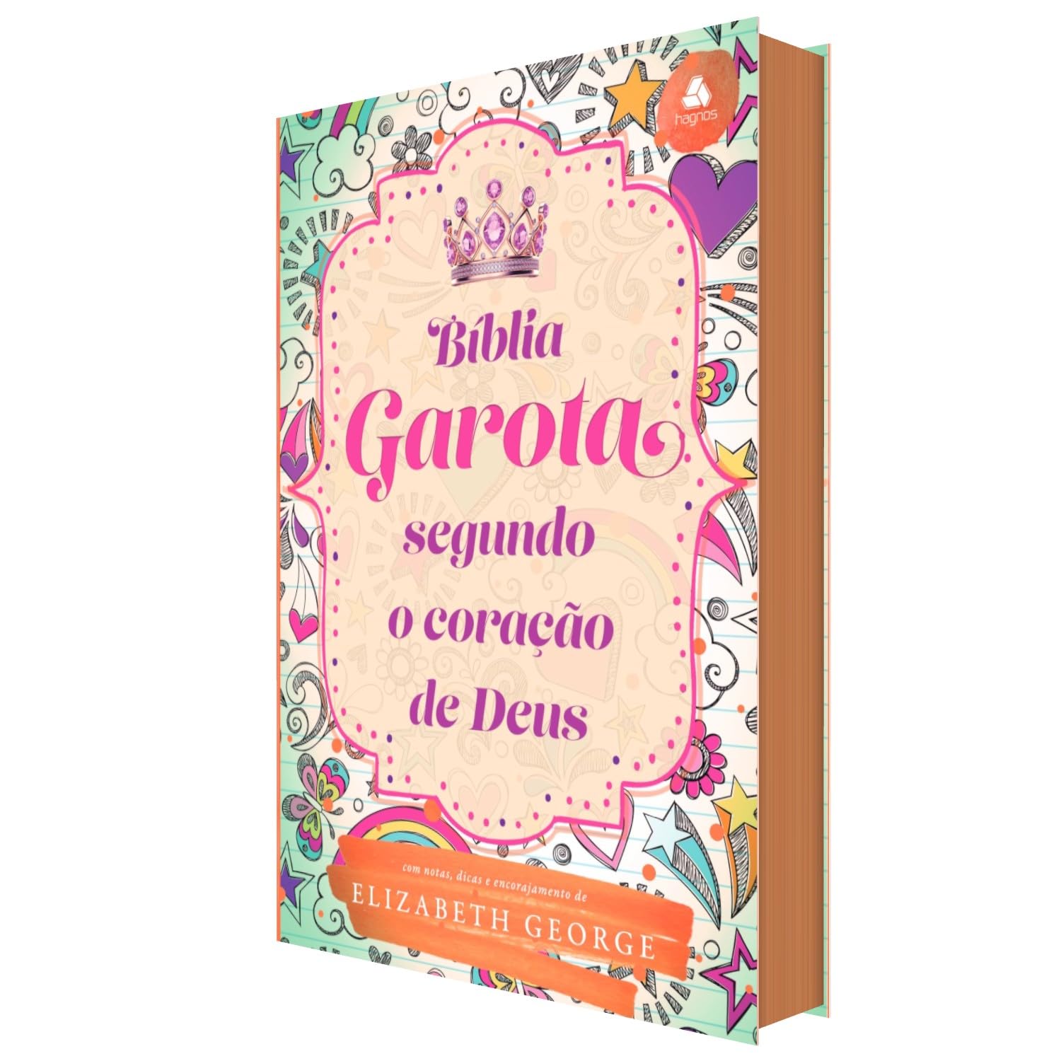 Capa do livro Biblia da garota segundo o coracao de Deus - modelo juventude, de George, Elizabeth. Editorial Hagnos, capa dura, edição