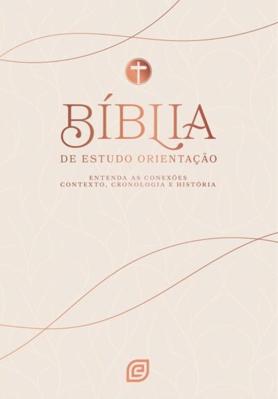 Capa do livro Bíblia de estudo Orientação - capa rose gold
