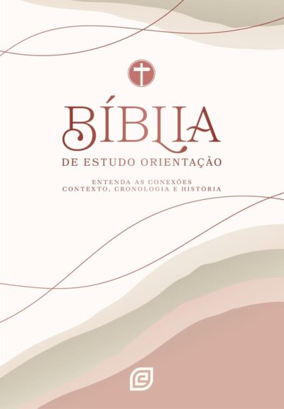 Capa do livro Bíblia de estudo Orientação capa rose olive versão NVI